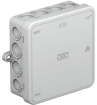 OBO Bettermann Kabelabzweigkasten A14, 100x100x40mm, 10 Stück