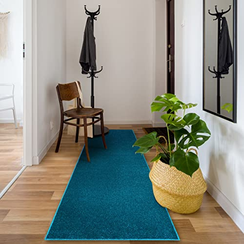 rugsx Läufer Eton für Korridor, Küche türkis 60x330 cm