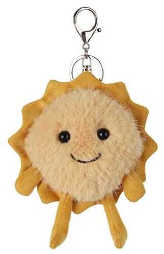 Apricot Lamb Plüsch Schlüsselanhänger Sonne 13cm(orange), Glücksbringer,Geschenke Freundin oder Freund,Auto schlüsselanhänger,Geschenk zum Führerschein, Frauen,Mädchen, Kinder