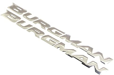 1 Paia 3D Chrome Moto Emblema Badge Decalcomanie Scooter Adesivi Riflettenti per Suzuki Burgman AN125 AN200 AN400 AN650