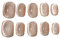 Sun&Beam Nails Handmade Press On Short Round with Flesh Color Cat Eye Design Charm Cute False Nail Tips 10 Pcs (#95 L)