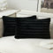 MIULEE Plüsch Samt Kissenbezug Kissenbezüge Kunstpelz Weich Moderne Sofakissen Dekokissen Glatter Reißverschluss Waschbar Deko Kissenhülle für Wohnzimmer Schlafzimmer Sofa 2er Set 30x50 cm Schwarz