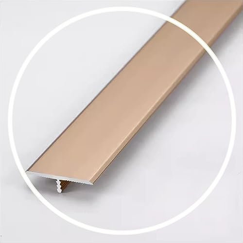 HCZION Barre De Protection Plate Bande De Transition en T Profilé De Transition pour Sols, Baguette De Protection pour Plancher Carrelage/Bois (Color : Gold-33mm w, Size : 1pcs)