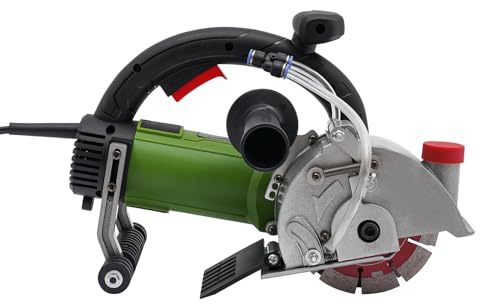 Wall Chaser, 1800W Slotting Machine 7000rpm, Max Groove Depth and Width 1.46 x 1.97, Electric Concrete Grooving Cutting Machine with 2 Saw Blades and Water Pump