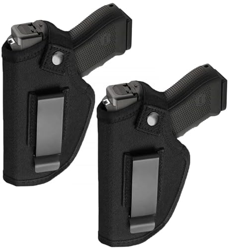 Universal Pistolen Holster,2 Pack Holster für Glock 17,Holster p30,Walther p22q Holster verdeckt,geeignet für eine breite Palette von Modellen (2)