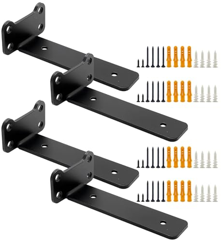 FYting Reggimensola,Reggimensola a Scomparsa,4 Pezzi Staffe per Mensole Pesanti a L Integrate Nascoste, per Piante in Vaso, Casa, Ufficio, Capacità di Carico: 70 kg/154 Libbre (15cm)