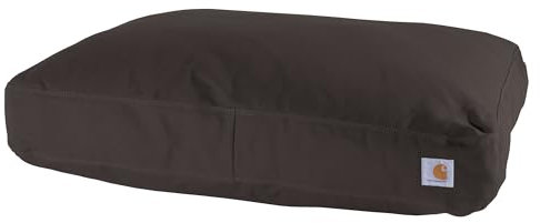 Carhartt Robustes Haustierbett aus Segeltuch, wasserabweisend, festes Duck-Hundebett, Größe M, Dunkelbraun