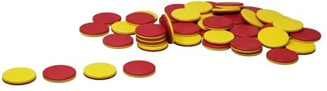 WISSNER® RE-Plastic Wendeplättchen (50 Stück) – Rot/Gelb