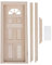 1/12 Casa de Muñecas Miniatura Puerta de Madera Ventana Accesorio para Manualidades DIY para Decoración de Escena de Casa de Muñecas Vívidas (Puerta de Seis Marcos)