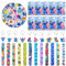 yumcute 82 Pezzi Regalo per Feste Set Compleanno Regalo stch Portachiavi Adesivi per Bambini Braccialetto in Silicone Sacchetti Regalo Per Ragazza Ragazzo Compleanno Decorazioni Accessori Kit