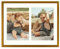 Golden State Art, Aluminium-Bilderrahmen, 5 x 17 cm, für zwei Fotos à 12,7 x 17,8 cm, mit elfenbeinfarbener Matte oder 12,6 x 27,9 cm ohne Passepartout, gehärtetes Glas, Wandmontage oder Tischplatte