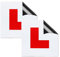 Carfinite (Pack of 2) Fully Magnetic Car L-Plates Red L Plate for Car - Magnetic Extra Thick Strong Learner Plates, No Melting No Blow off Easy to Move without Scratching Painting off