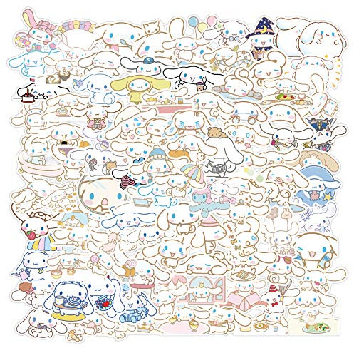 100 Stück Cinnamoroll Aufklebe, Cute Cartoon Stickers, Vinyl Wasserdicht Anime Stickers Set für Laptop Gitarre Skateboard Motorrad Fahrrad, Geeignet für Erwachsene Teenager Kinder