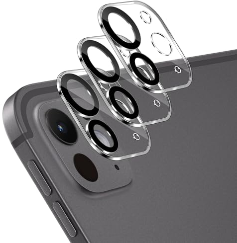 Locofun Kameraschutz für 2024 iPad Pro 11 Zoll / 13 Zoll (M4) für Panzerglas, 9H Härte Panzer Kameras Schutz Folie [3 Stück], Anti-Kratzen Kamera Folie HD Klar Linse Schutzglas-Transparent