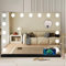 Miroir de Courtoisie Hollywood Avec Lumières LED, 3 Modes de Couleur, Intensité Variable et Grossissement x10 Pour Bureau