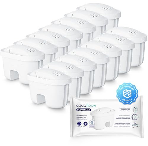 Aquafloow Aqua Flux, Cartucce filtranti per il Trattamento dell'Acqua 14 Unità | Compatibili con Laica Bi-Flux, PearlCo, Dafi Unimax | Riduce Cloro, Calcare e Impurità