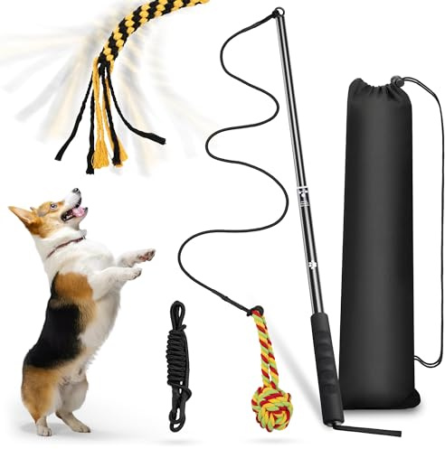 Reizangel Hunde Verstellbar mit 2 Kauspielzeugen für Auslastung & Training