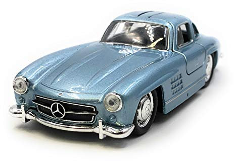 Onwomania Modellauto 300 SL Oldtimer Blau Auto Maßstab 1:34-39 (lizensiert)