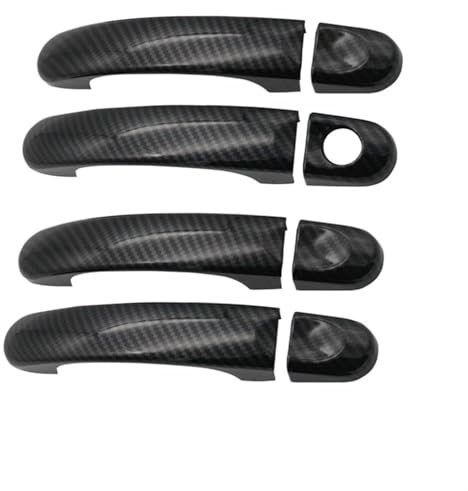Auto Außentürgriff Für VW Für Touran Für VW Caddy Für VW T5 Für Transporter 2003-2015 Chrom AUSSENSEITE TÜRGRIFFABDECKUNGEN Trim Set FORMKAPPE 3 Farbe Türgriff Beifahrerseite(Model 2)