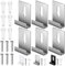 Tanstic 6Pcs Metall Spiegel Clips Wide Channel Mirror Hanger Clip Frameless Mirror Mounting Hardware Heavy Mirror Clips für Frameless Mirror Billboard (Silber, 1/4 Zoll)
