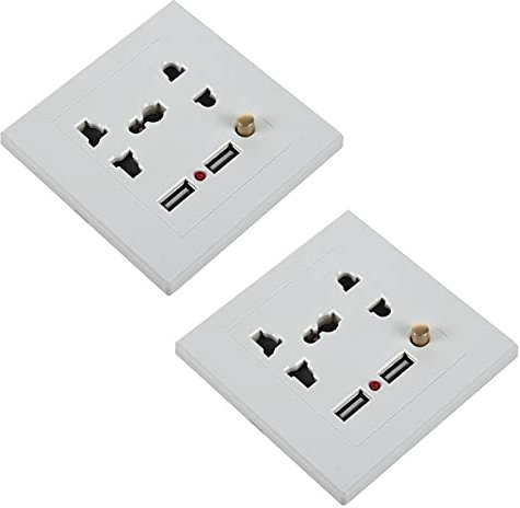 SAROAD 2 x 2,1 A doble USB adaptador de enchufe de pared universal con interruptor