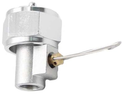 Happyyami Vanne de Remplissage Trousse réservoir Fosse Portable Adaptateur de Bouteille de convertisseur de Recharge de gaz connecteur de Bouteille de gaz Alliage d'aluminium Silver