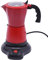 CUMELLIIR Cafetera espresso eléctrica, 6 tazas, cafetera espresso pequeña, 300 ml, 480 W, cafetera eléctrica para camping con fondo separado, 300 ml, color rojo