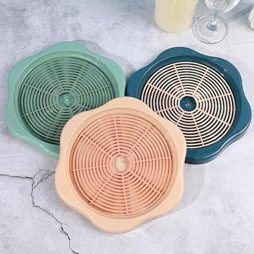 SquEqu 3 Pack Beverage Dispenser Drip Trays with Detachable Cover Coffee Station Drip Tray for Glass Drink Dispensers Coffee Bar Table Laundry Detergent Dispenser Coffee Carafe Insulated Food Jar