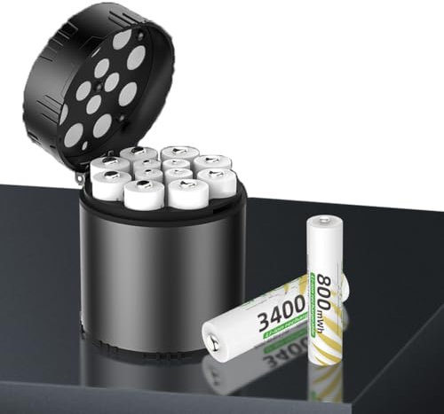 8 Stück AA Batterien 4 Stück AAA Lithium Akkus Wiederaufladbar mit Ladegerät 1,5V USB-C Wiederaufladbare Lithium Batterie mit Schnellladegehäuse