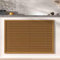 Cache-radiateur moderne avec grille à persiennes, rangement vertical pour salon, chambre à coucher et salle de bain – Design marron élégant (120 cm)