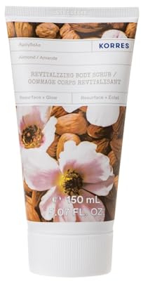 KORRES Revitalisierendes Körperpeeling Almond, vegan, 150ml | Natürliches Peeling mit Mandelöl & 3 physikalischen Peeling-Substanzen, glättet, pflegt & spendet Feuchtigkeit, straffend