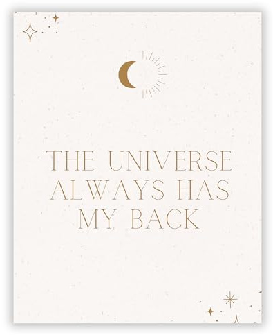 Druck-Palast The Universe Always Has My Back Poster - 40x50cm - Kunstdruck - Wohnzimmer Schlafzimmer - Minimalistisch Spirituell - Hochwertiger semimatter Druck - Wanddeko für Positivität