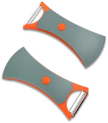2 in 1 Swivel Vegetable Peeler – Stainless Steel Potato & Carrot Peeler, Ergonomic Non-Slip Handle, Dual Blade Kitchen Fruit & Veg Peeler
