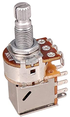 Almencla A50K / B50K / B100K 50K 100K Push Pull Langschaft Audio Taper Potentiometer Für Bassgitarre, 18mm Schaft - B100K