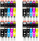 Amaprint 20 XL Patronen kompatibel mit Canon PGI 525 CLI 526 passend für Pixma IP4850 IP4950 IX6550 MG5140 MG5150 MG5240 MG5250 MG5300 MG5340 MG5350 MX715 MX885 MX895