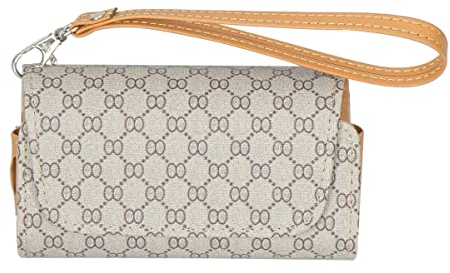 YiTenn PU Leder Schutzhülle Tasche hülle für IQOS IQOS 3/3 Duo (Kariert-Beige)