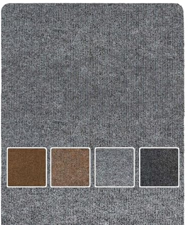ANRO Teppich Fußmatte Schmutzfangmatte Fußabtreter Fußabstreifer Türvorleger Stribet Größe 60x180cm Carpet Grau