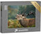 puzzleYOU: Puzzle 1000 Teile „Nahaufnahme eines röhrenden Rothirsches“ – aus der Puzzle-Kollektion Hirsche, Tiere in Wald & Gebirge