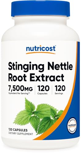 Nutricost Stinging Nettle Root Extract 120 Capsules for 120 Servings Per Bottle - Vegetarian, GMO Free and Gluten Free