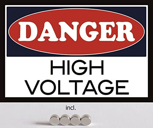 Generisch Blechschild 20x30 Danger High Voltage Vorsicht Hochspannung Warnung Hinweis Schild mit 4 starken Magneten