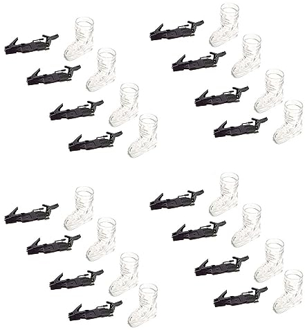 Herzeug 12x Schnapsglas für das perfekte Apres Ski Party Outfit Schnapsgläser in Skischuh-Form. 12 Stück Ski Shot mit passender Bindung - Schnapsgläser 4cl
