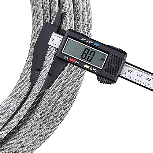 Cavo Acciaio Corda Metallica Robusto Cavo per Zipline all'aperto, Diametro 8 mm Cavo aereo Acciaio galvanizzato Cavo zipline, Fune metallica, Cavo-Zipline Corda, Forza di rottura di 7000 libbre