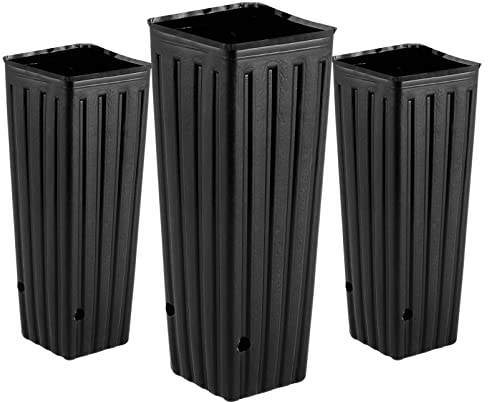 Yardwe Tall Nursery Bags Black Planter Tree Pots 50PCS Reusable Deep Nursery Treepots Tall Flower Plant Grafting Pot with Drainage Holes Black Flower Pot Tall Grow Bags