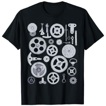 Zahnrad-Uhrwerk mit Zahnradmechanik, Uhrwerk T-Shirt