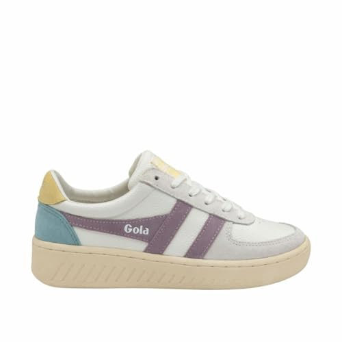 Gola, Grandslam Trident CLA415, White/Khaki/Fluro Pink, 41 (Mujer)
