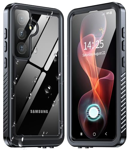 ANTSHARE für Samsung Galaxy S24 Hülle, IP68 Wasserdicht Handyhülle Samsung S24 hülle mit [Eingebauter Bildschirm/Kameraschutz],Full Body Sealed Schutzhülle vorne und hinten für S24 6.1 (Schwarz)