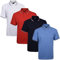 True Face Mens Tshirts Polos Pique Tipping Pocket Collar Buttoned Regular Fit Top Tip Set 4-4 Pack L