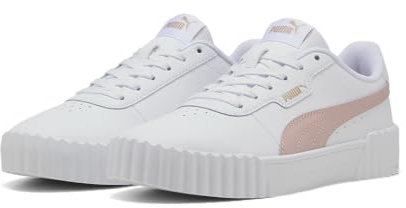 PUMA Damen Carina 3.0 Sneaker, White-Rose Quartz Gold, 42.5 EU