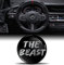 3D-Silikon-Aufkleber Kompatibel mit BMW 36131181082 Emblem Lenkrad 45mm Badge Zubehör Teile Abziehbilder Lenkrad Dekoration Silber Beast Logo V 26