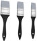 Xiciki Lot de 3 Pinceau Silicone, 1, 1,5, 2 Pouces Pinceau de Couleur en Silicone, Séries Pinceaux Plats pour Peinture Acrylique et Aquarelles